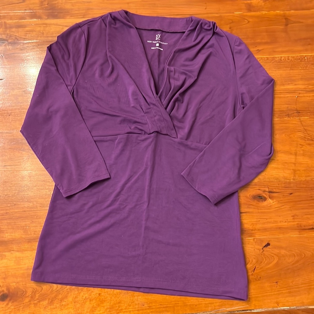 NY&C purple 3/4 sleeve top